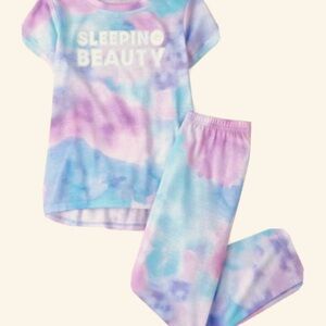 Girls Sleeping Beauty Tie-Dye Kids Pajamas size 5/6